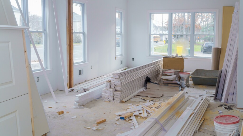 Interior construction of home flipping